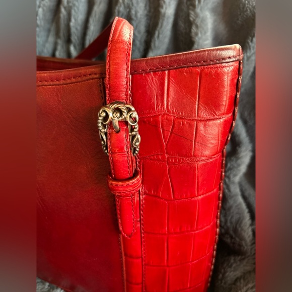 Brighton vintage croc embossed shoulder bag - Picture 6 of 10